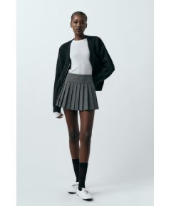 Zara Юбка с разделителем box pleat skort , Цвет: Серый, Размер: XS