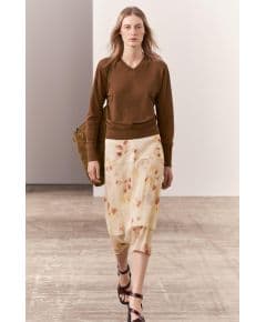 Zara Юбка миди с цветочным принтом из коллекции zara woman, Цвет: Розовый, Размер: XS