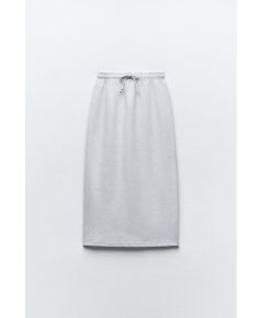 Zara Юбка-миди clean interlock plush , Цвет: Серый, Размер: XS