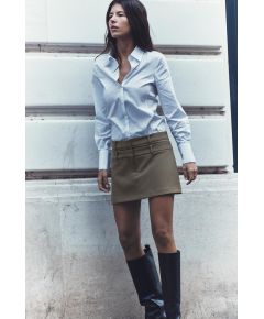 Zara Скорт с двойной талией , Цвет: Зеленый, Размер: XS