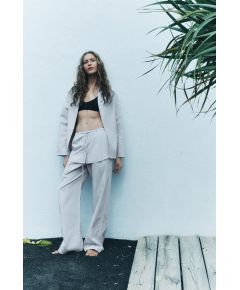 Zara Юбка-мини с разделителем poplin , Цвет: Серый, Размер: XS