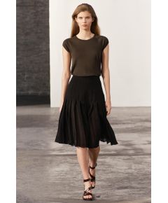 Zara   zw collection box pleat midi skirt , Цвет: Черный, Размер: XS