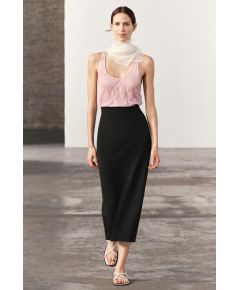 Zara Юбка-карандаш коллекции zw collection midi , Цвет: Черный, Размер: M