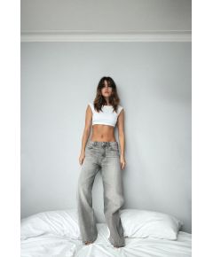 Zara Топ из смесового хлопка и модала, Цвет: Белый, Размер: S