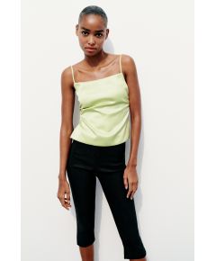 Zara Топ из атласа с завязкой на спине , Цвет: multicolor, Размер: XS