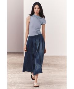 Zara Нежный драпированный топ , Цвет: Синий, Размер: S