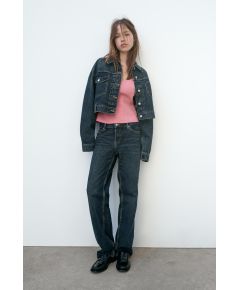 Zara Фиттед топ с галстуком , Цвет: Розовый, Размер: XS