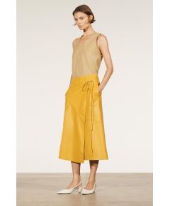 Zara Ограниченная коллекция кожаный топ , Цвет: Бежевый, Размер: XS