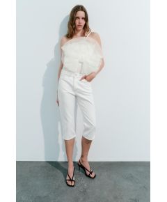 Zara Боди maxi organza fan с разделителем , Цвет: Белый, Размер: S