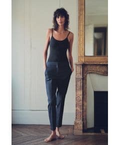 Zara Топ из полиамида с тонкими бретелями , Цвет: Черный, Размер: S