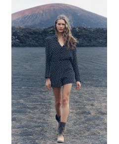 Zara Рубашка с воротником из коллекции zara woman с принтом в полоску, Цвет: Черный, Размер: XS