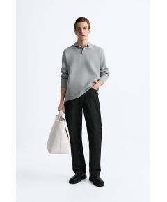 Zara   knit polo shirt , Цвет: Серый, Размер: S (US S)