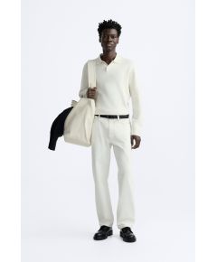 Zara  свои данные knit polo shirt , Цвет: Белый, Размер: S (US S)