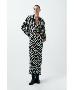 Zara Рубашка с принтом , Цвет: multicolor, Размер: L