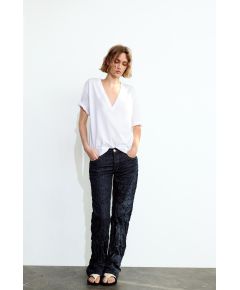 Zara Футболка из хлопковой ткани, Цвет: Белый, Размер: S