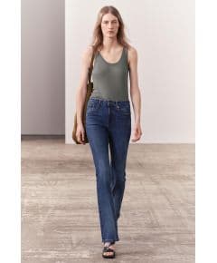 Zara Футболка из хлопка supima® , Цвет: Зеленый, Размер: S