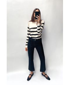 Zara  стилизатор z1975 mini flare джинсы с высокой талией с центральным швом , Цвет: Синий, Размер: 32