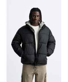 Zara Пуховик basic puffer jacket , Цвет: Черный, Размер: S (US S)