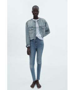 Zara   trf skinny high-waist sculpt jeans , Цвет: Синий, Размер: 46