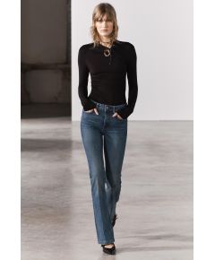 Zara   zw collection bootcut mid-rise contour jeans , Цвет: Синий, Размер: 32