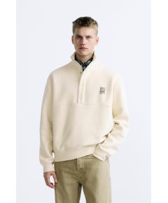 Zara  patch sweatshirt , Цвет: Бежевый, Размер: S (US S)