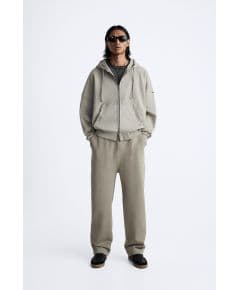 Zara Сохранить разделитель faded hoodie with zip , Цвет: Серый, Размер: S (US S)