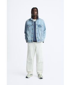 Zara Джинсовая куртка ripped denim , Цвет: Синий, Размер: S (US S)