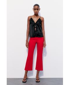 Zara   mini flared trousers , Цвет: Красный, Размер: XS