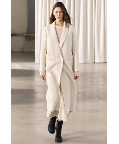 Zara Коллекция zw minimalist wool blend coat , Цвет: Бежевый, Размер: L