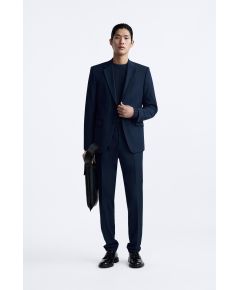 Zara   slim fit suit blazer , Цвет: Синий, Размер: EU 44 (US 34)