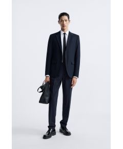 Zara   slim fit suit blazer , Цвет: Синий, Размер: EU 44 (US 34)