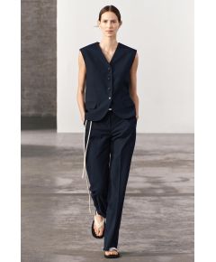 Zara Жилет в полоску из коллекции zw collection , Цвет: multicolor, Размер: XL