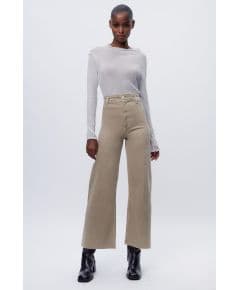 Zara Джинсы zw marine straight-leg high-waist , Цвет: Бежевый, Размер: 32