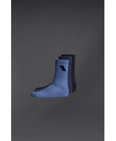 Zara Pack of 3 training socks - набор из 3 пар тренировочных носков, изготовленных из смеси хлопка и полиэстера, Цвет: Синий, Размер: M(39-42) (US M(6-9))