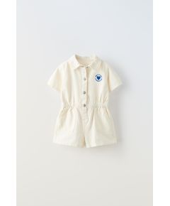 Zara Шорты из твила с вышивкой , Цвет: Бежевый, Размер: 1½ лет (86 см)