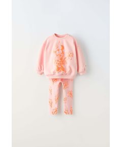 Zara  рисунок minnie mouse © disney на кофте и леггинсах , Цвет: Оранжевый, Размер: 1½ лет (86 см)