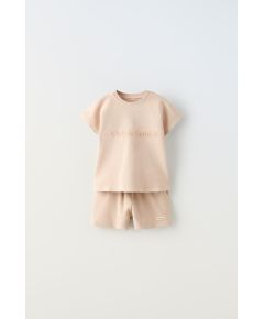 Zara Более мягкая футболка и шорты с эффектом стирки , Цвет: multicolor, Размер: 1½ лет (86 см)