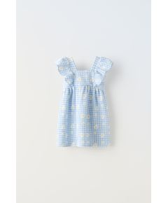 Zara Платье с печатным жаккардом , Цвет: Синий, Размер: 1½ лет (86 см)