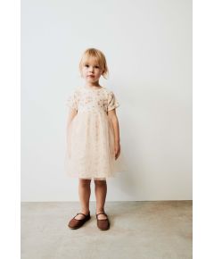 Zara Платье с цветочным узором из тюля , Цвет: Бежевый, Размер: 1½ лет (86 см)