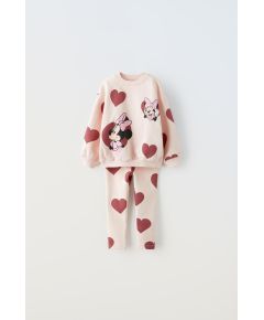 Zara Минни маус © disney комплект брючный и кофта из мягкого материала , Цвет: Розовый, Размер: 1½ лет (86 см)