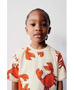 Zara  комплект-координаты crab print t-shirt and bermuda shorts , Цвет: Бежевый, Размер: 1½ лет (86 см)