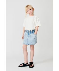 Zara Юбка из денима с вышитыми клубниками , Цвет: Синий, Размер: 1½ лет (86 см)