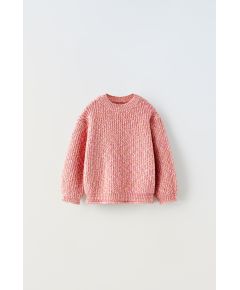 Zara Вязаный свитер из смесовой пряжи , Цвет: Розовый, Размер: 1½ лет (86 см)