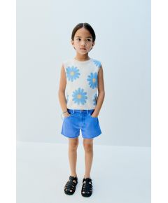 Zara Бермуды mom fit , Цвет: Синий, Размер: 1½ лет (86 см)