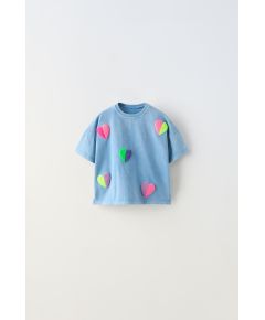 Zara Футболка с круглым вырезом и короткими рукавами, Цвет: Синий, Размер: 1½ лет (86 см)