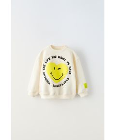 Zara Худи из коллекции smileyworld ® happy collection , Цвет: Белый, Размер: 1½ лет (86 см)