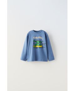 Zara Футболка keith haring ® skate , Цвет: Синий, Размер: 9-12 месяцев (80 см)