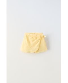 Zara Шорты-юбка из льна , Цвет: Жёлтый, Размер: 1½ лет (86 см)