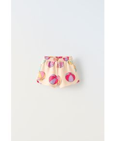 Zara Печатные мягкие шорты-бермуды , Цвет: Оранжевый, Размер: 1½ лет (86 см)