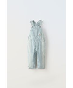 Zara Джинсовый комбинезон в полоску , Цвет: multicolor, Размер: 1½ лет (86 см)